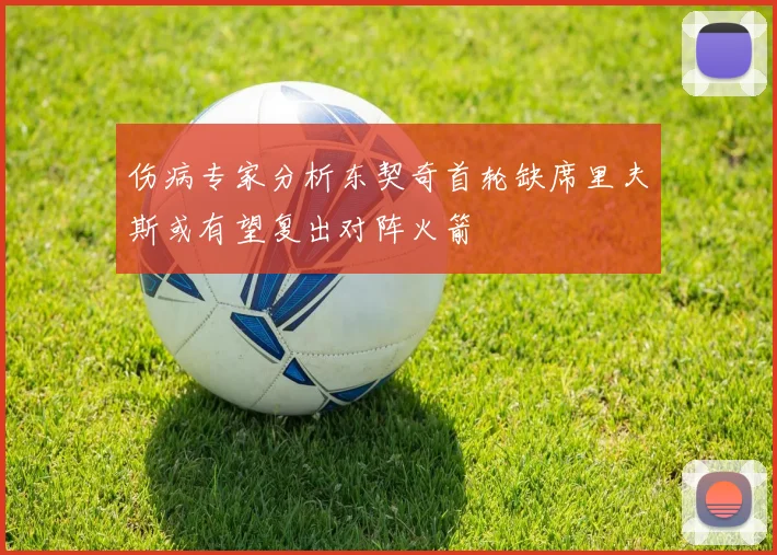 伤病专家分析东契奇首轮缺席里夫斯或有望复出对阵火箭